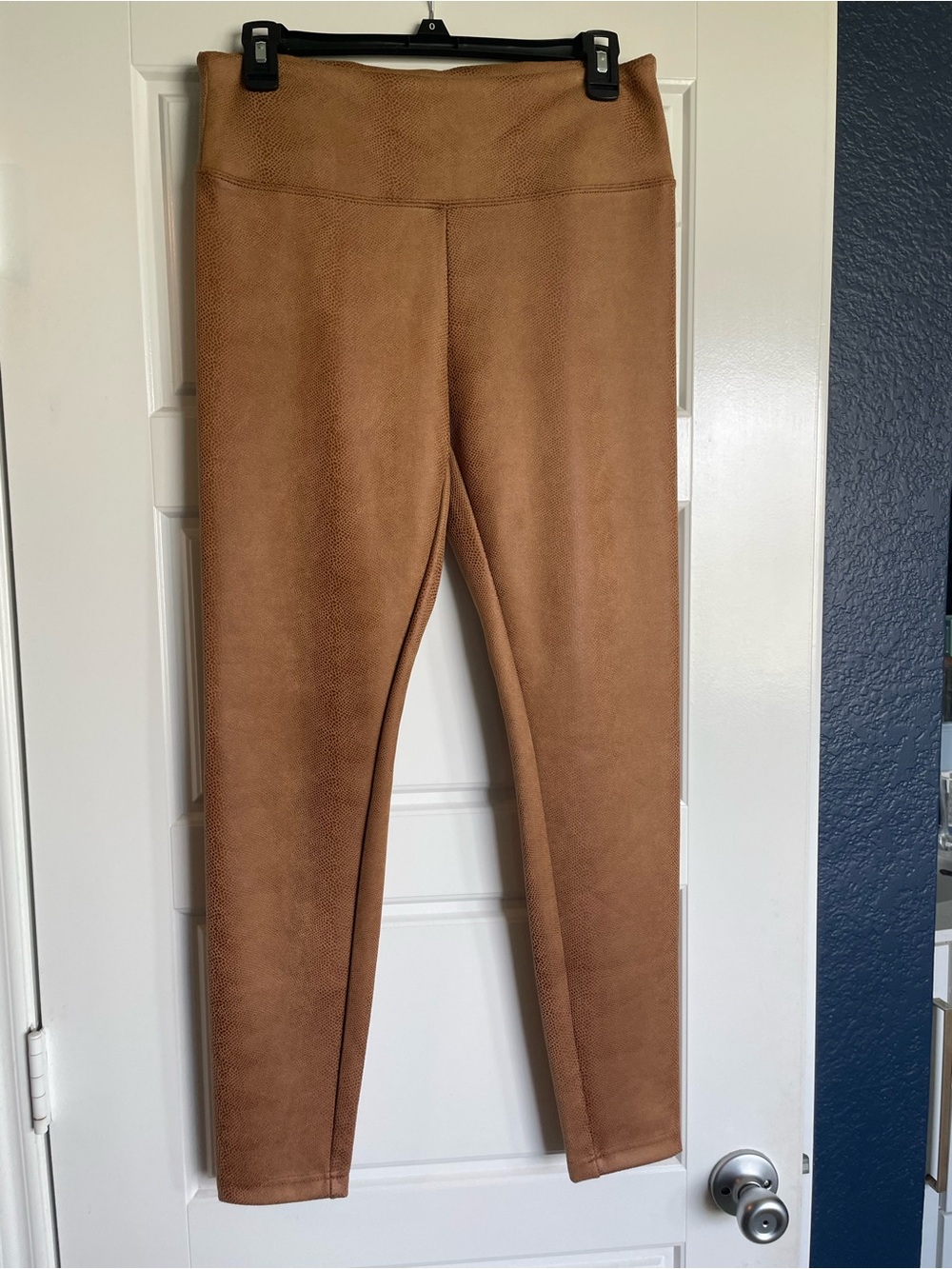 Catherine Malandrino Faux Suede Leggings in Camel